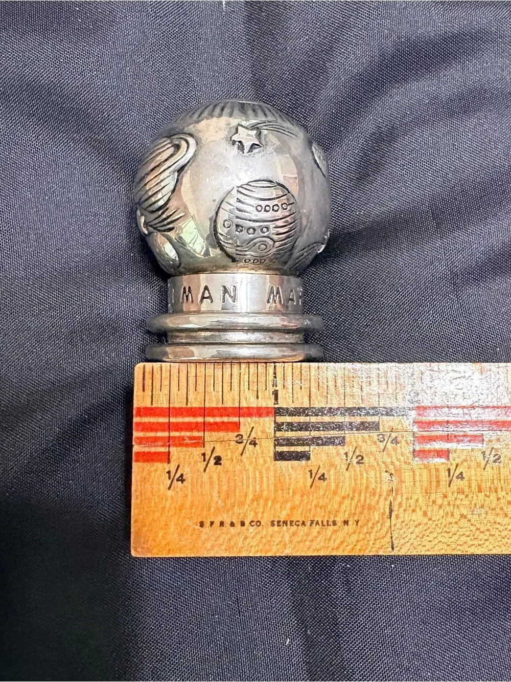 Vintage Neiman Marcus 2001 Out of This World Wine Bottle Stopper Silver Plate